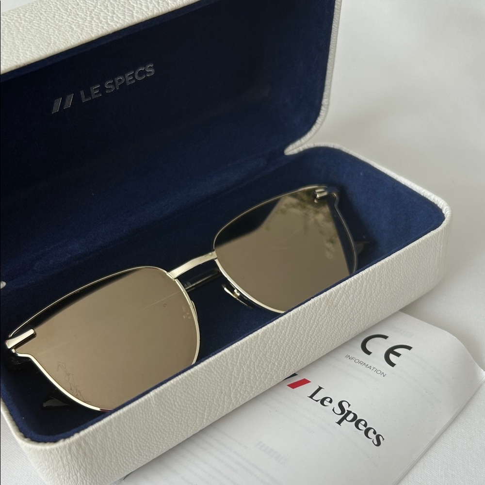 Le Specs Metallic Gold ‘Pharaoh’ Sunglasses Made In Australia